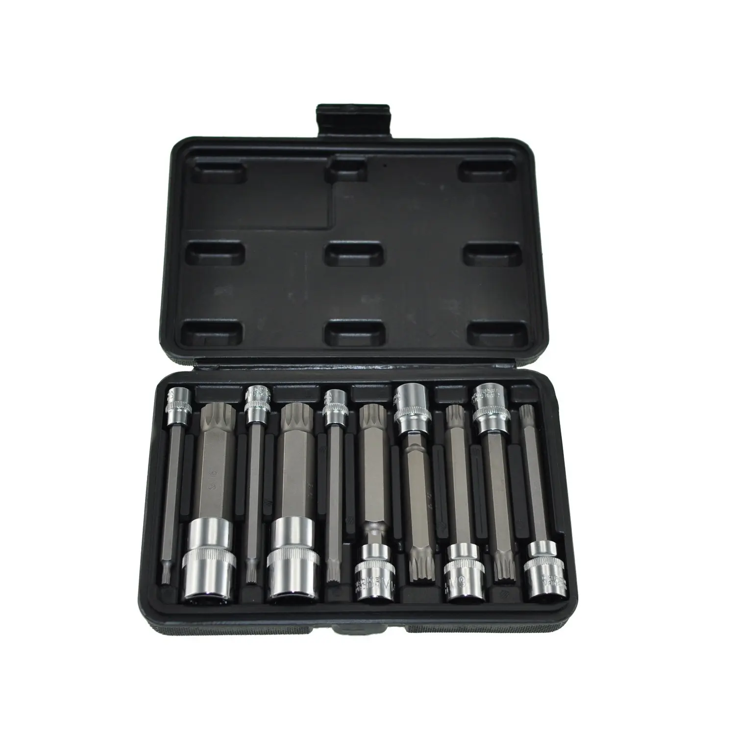 10 stuks lange Torx-bits met ratelsleuteladapters