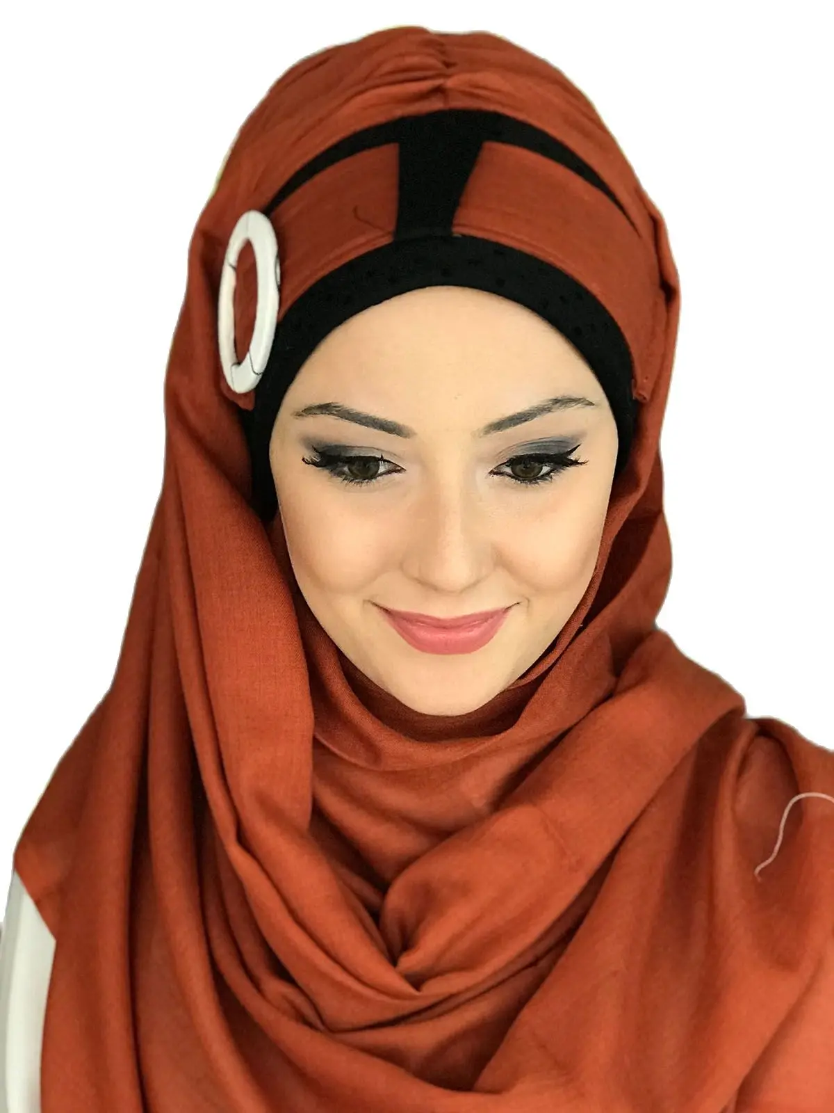 New Fashion 2021 Hijab Islamic Clothing Turban Women Hat Spring Summer Scarf Tile Color Belt Ready Made Shawl