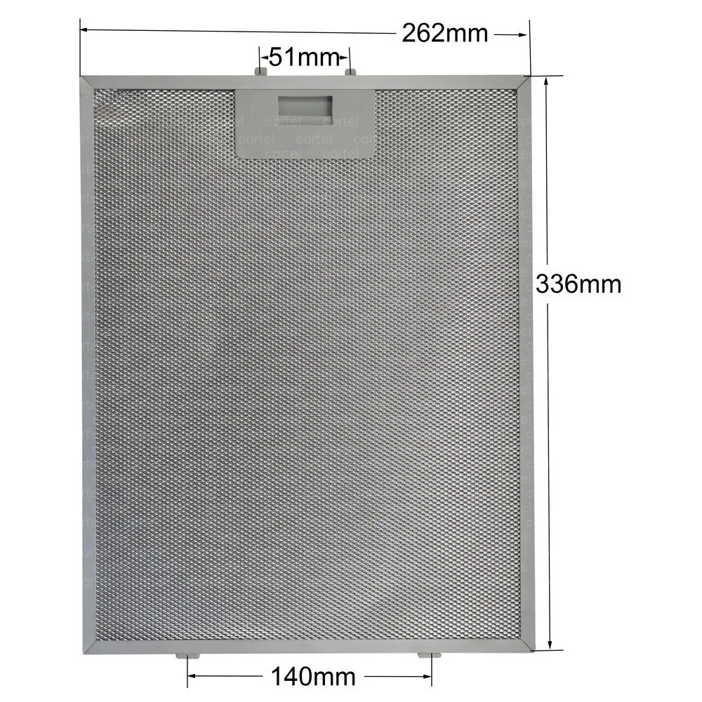 9189204750 Dunstabzugsfilter 335 x 262 mm Dunstabzugshauben-Fettfilter Küchenabzugslüftung Aluminium 33,5 x 26,2 cm BEKO