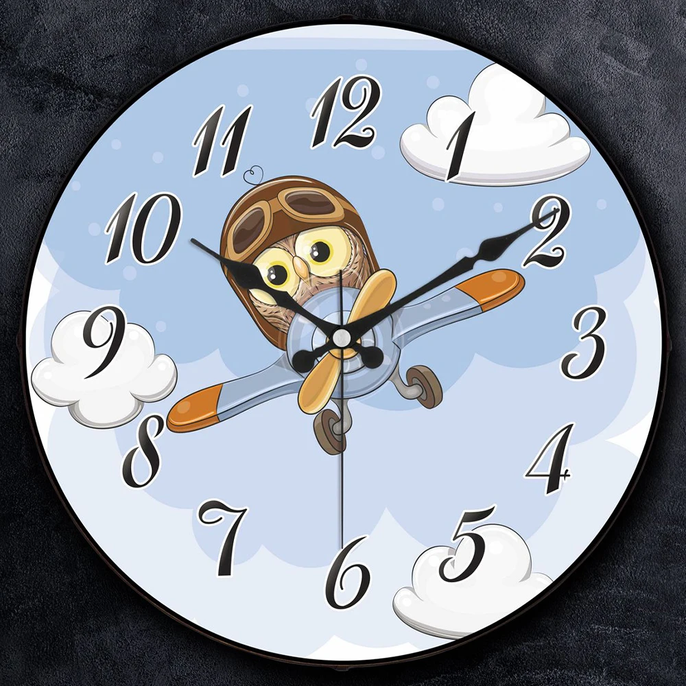 Decorative Kids Room Cartoon Character Wall Clock 25 cm Home Wall Clock Interiors Decoration Home Decoration Hanging Watch