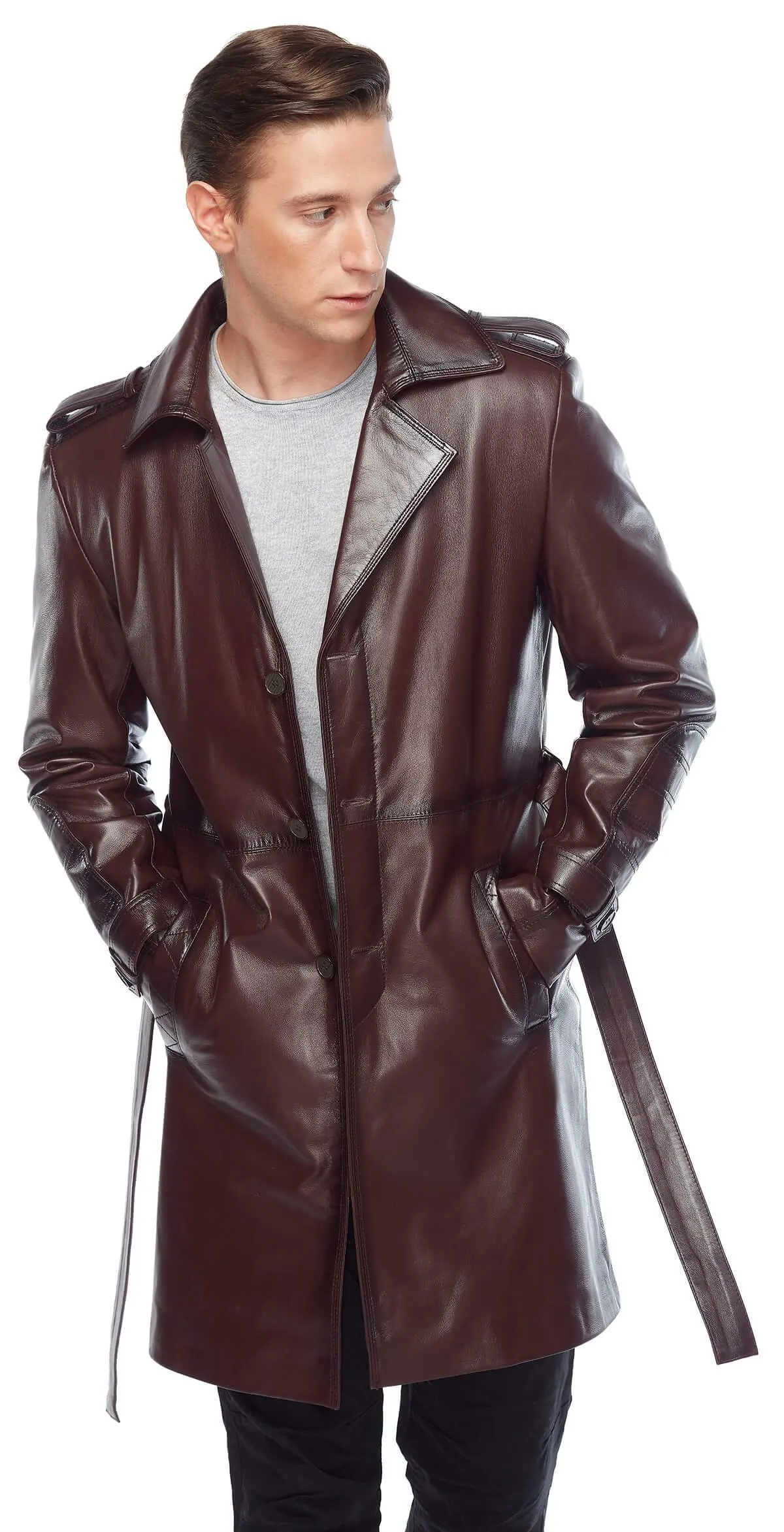 Ma Trận Da Thật Chính Hãng Da Nam Phủ Ngoài Burgundy Orjinal Da Cừu Thu Đông 2022 Biker Slim Size Lớn VintageTürkiye