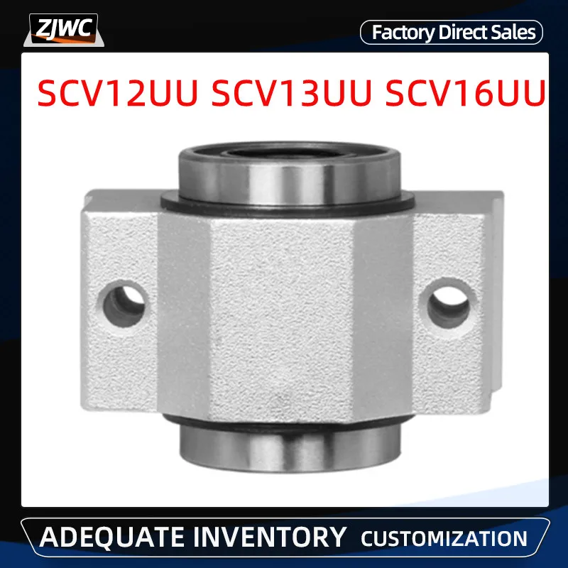 Kugellager Rodamientos SCV12UU SCV16UU SC12VUU SC16VUU Linearlagerblock DIY-Gleit-Einheiten CNC-Fräse – Detail 13
