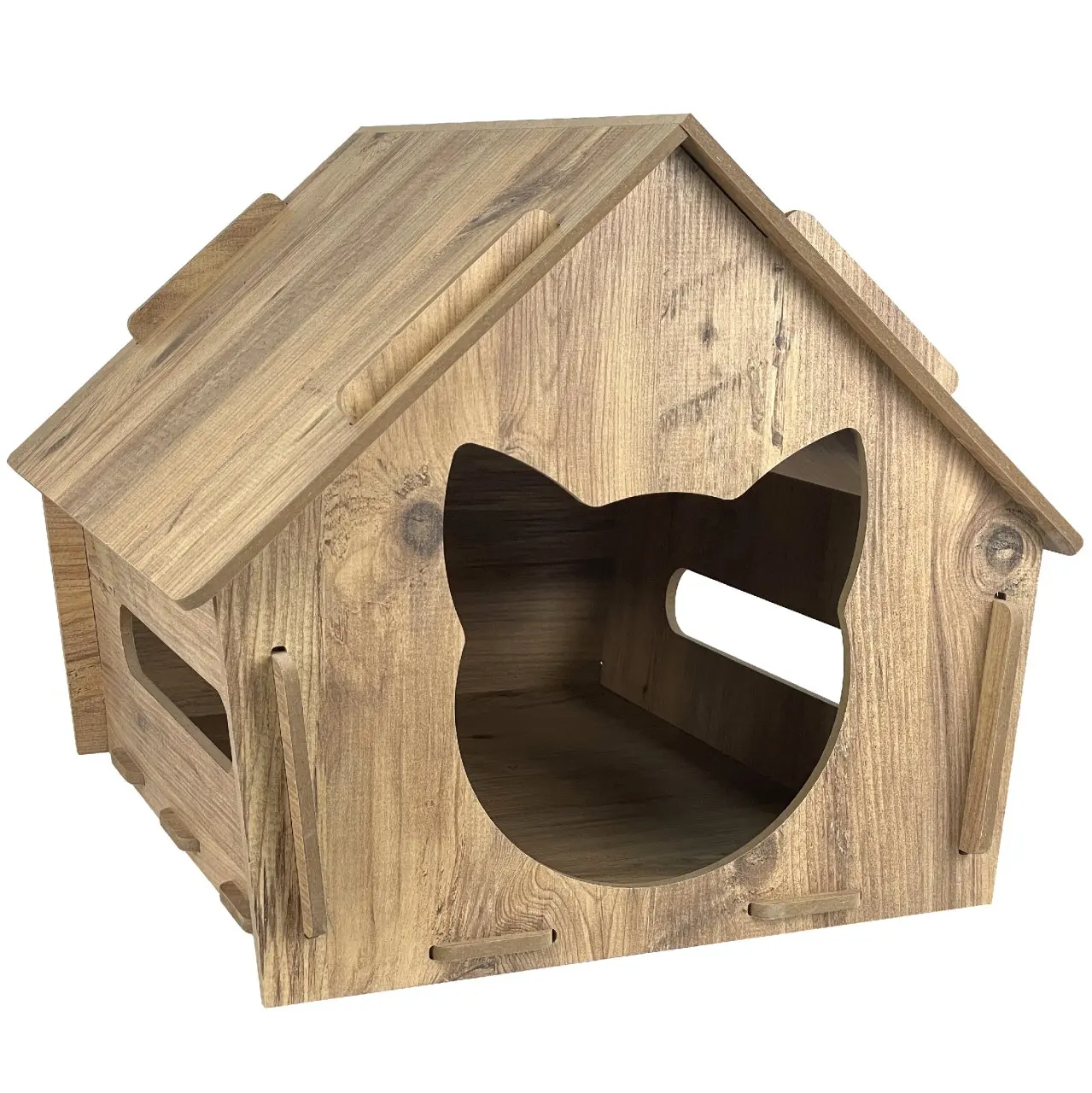 Pet Furniture Cat Products Village Home Garden Decor Modern Design Wooden Cute New Natural Animal Dog