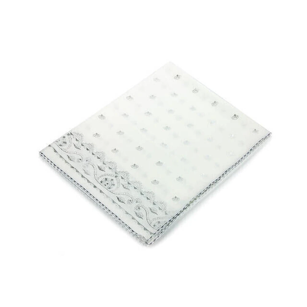 Iqrah board patterned shroud, white color foil pattern, 90cm x 140cm, patterned board