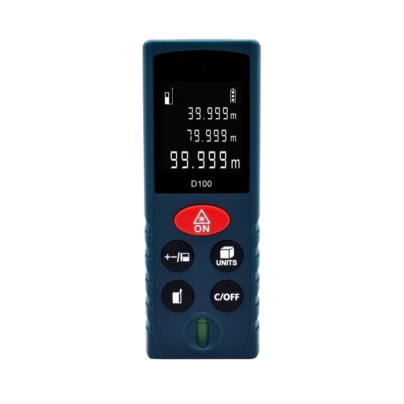 

100m Portable Digital Laser Distance Meter Measure Area, Volume, Pythagorean theorem Laser Rangefinder With Data storage