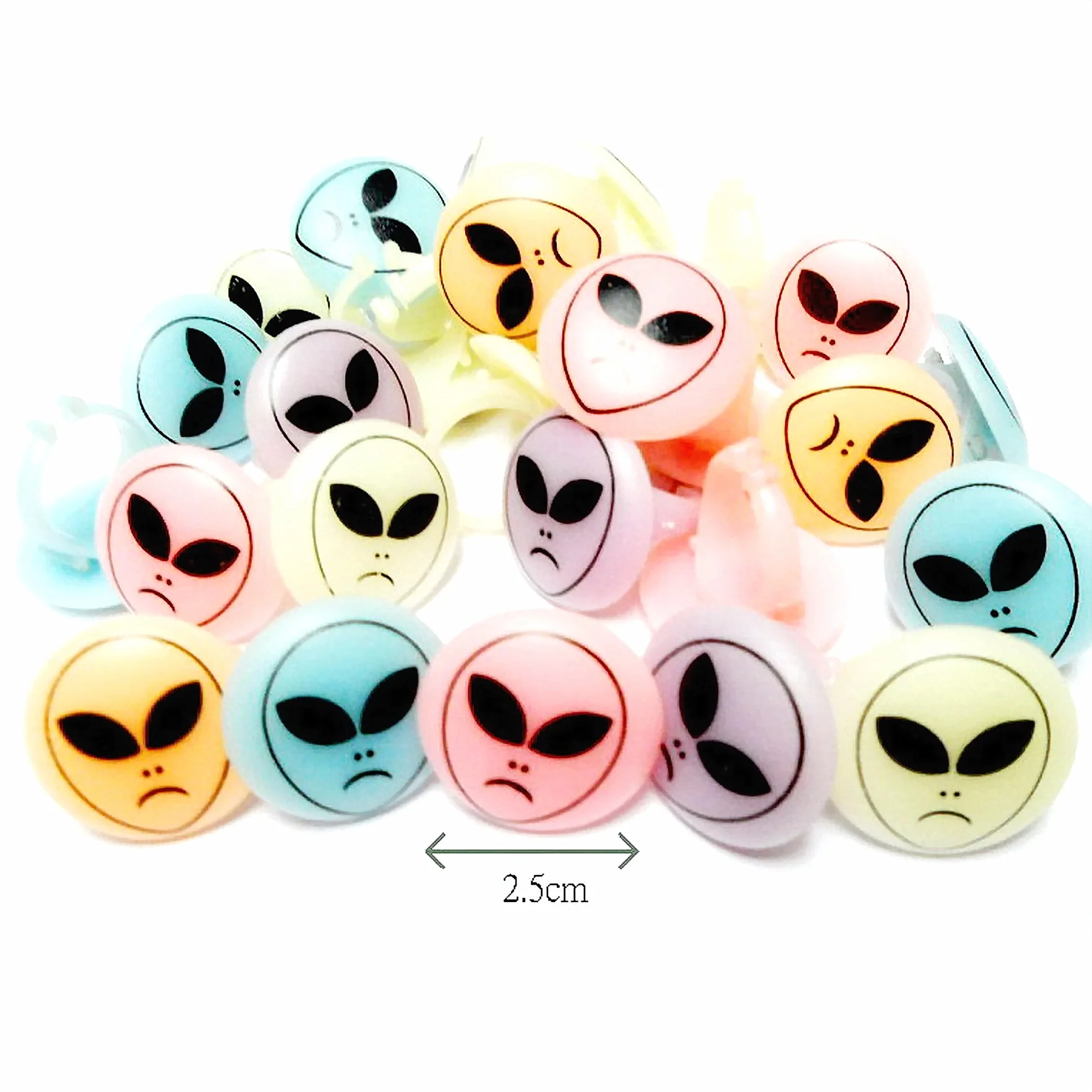 

16 pcs, Alien Ring, Noctilucent, Glow in the Dark ring, Alien ring for Kids, Neon ring, Birthday Party Favor, Kids Toy, souvenir