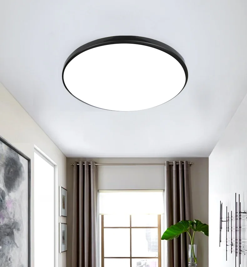 Tri-Proof Ultra Slim LED Ceiling Light CCT Round Acrylic Surface Mounted Light For Living Room Balcony Home Decoration