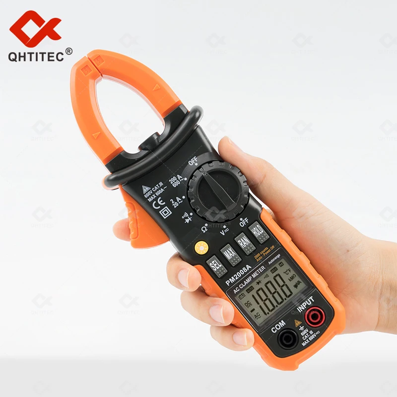 

AC Current Clamp Meter PM2008A 2000 Counts Pliers Ammeter Digital Multimeter 3 In 1 Professional Electrician Tools DC Voltmeter