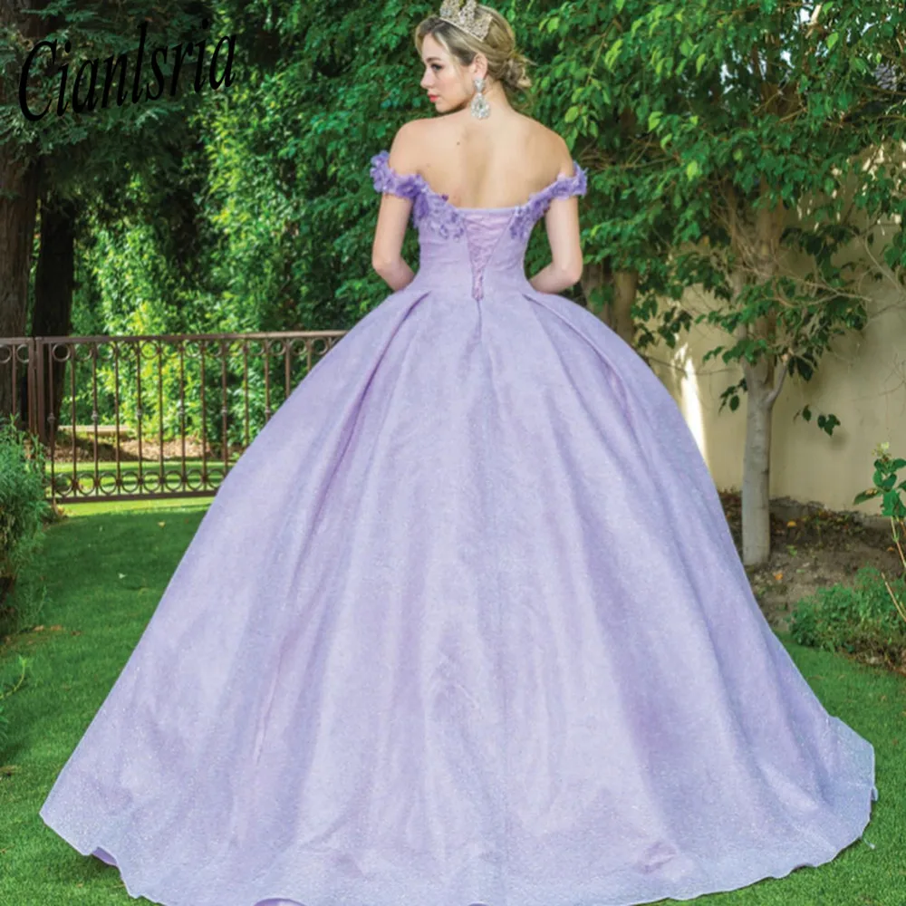 Vestido de baile de princesa, quinceañera, brillante, con Apliques de encaje, azul real, dulce, 16 vestidos formales para baile de graduación, desfile