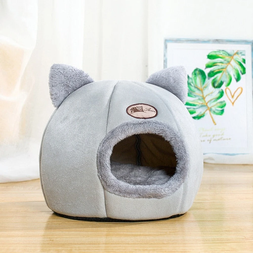 Deep Sleeping Comfortable Winter Autumn Cat Bed Basket Puppy House Products Pet Tent Comfortable Cave Cute Design Pet Cat Cave