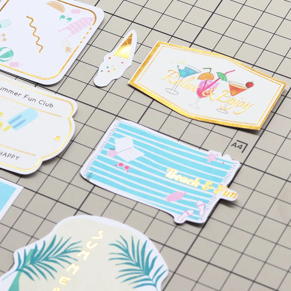 Creative Path 130 Stück Aloha Summer Scrapbooking Stanzformen Ephemera Strandurlaube Früchte Papierstanzformen für Journaling DIY Bastelarbeiten – Detail 11