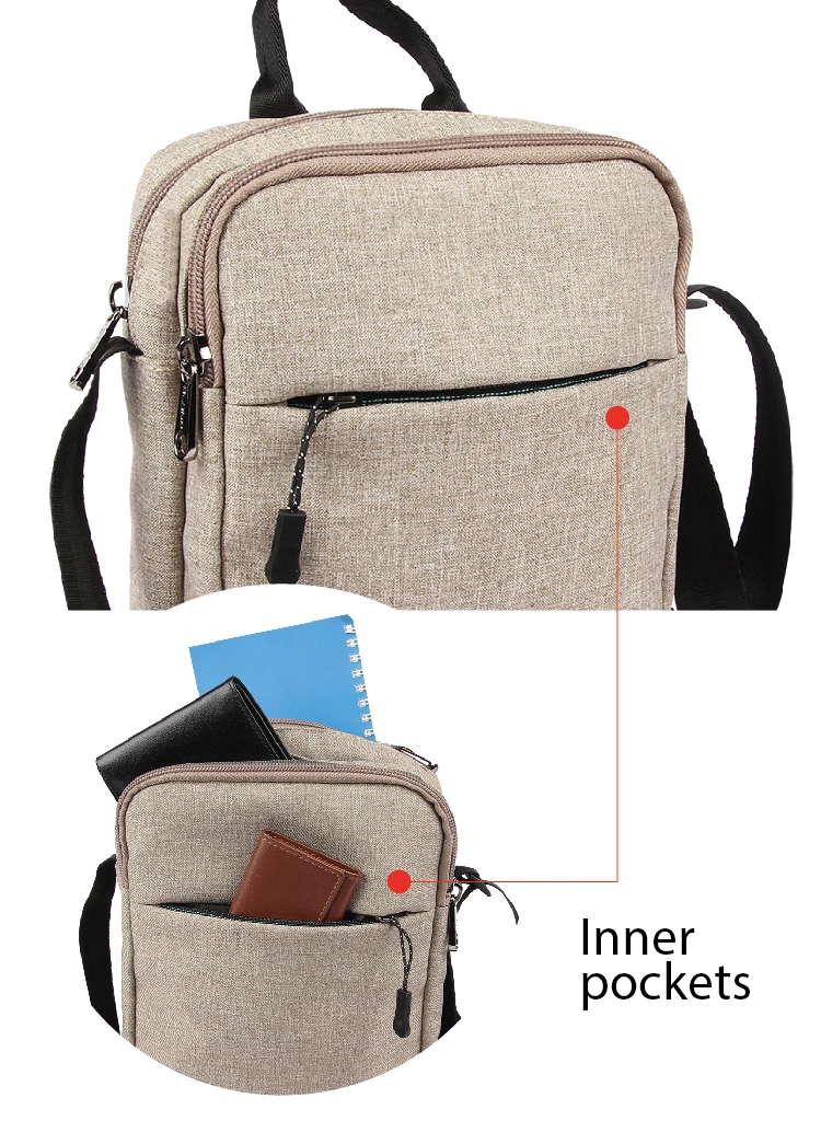 Heren Messenger Bag Crossbody Schoudertas Mannen Kleine Multi-Eyed Hand En Schoudertas Waterdichte Reizen Handtas