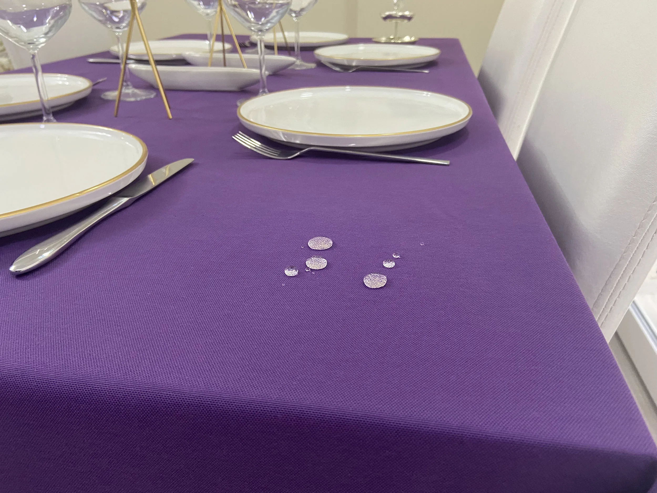 Table Cloth Square Rectangle Large Tablecloth Cover Waterproof Very Suitable For Weddings Restaurants Kitchens Purple Color