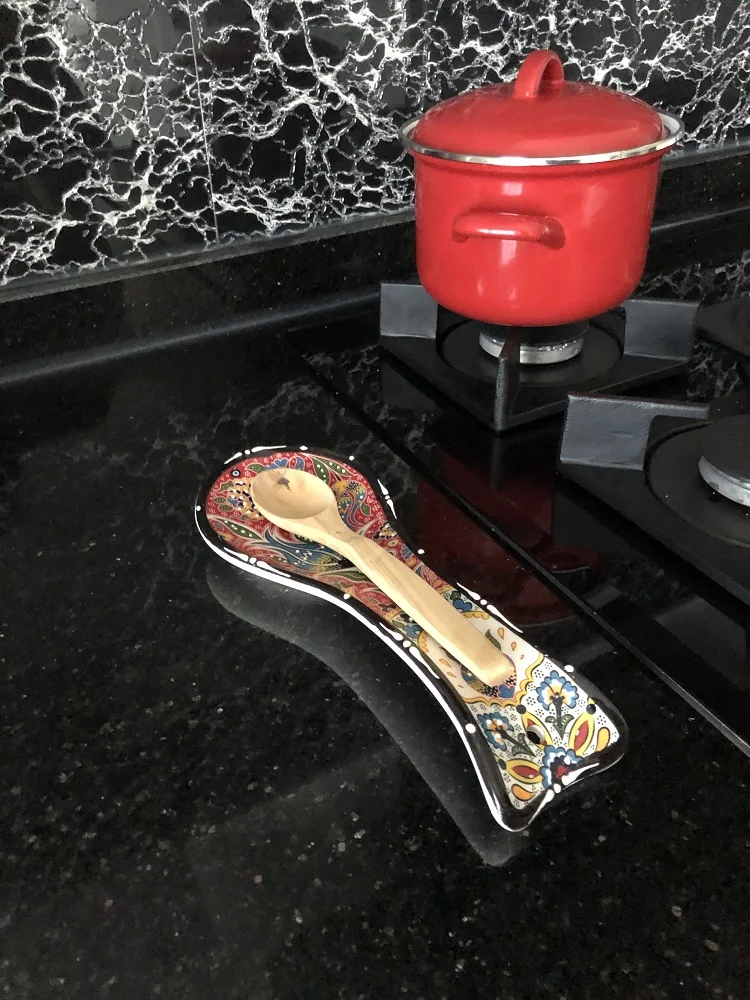 TURKISH CERAMIC SPOON HOLDER - HAND MADE - 25 CM