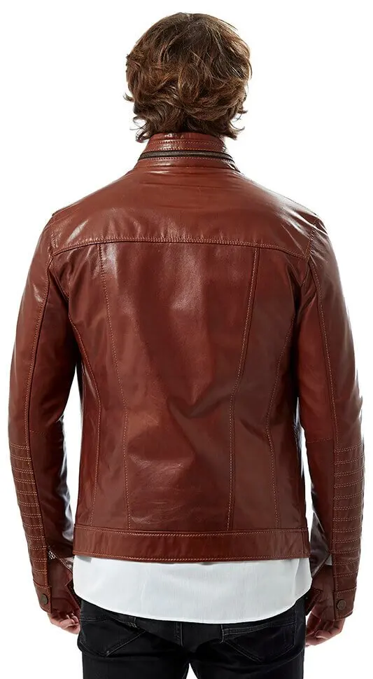 Felice Tân Phối Da Orjinal Da Cừu Thu Đông 2022 Biker Slim Size Lớn VintageTürkiye