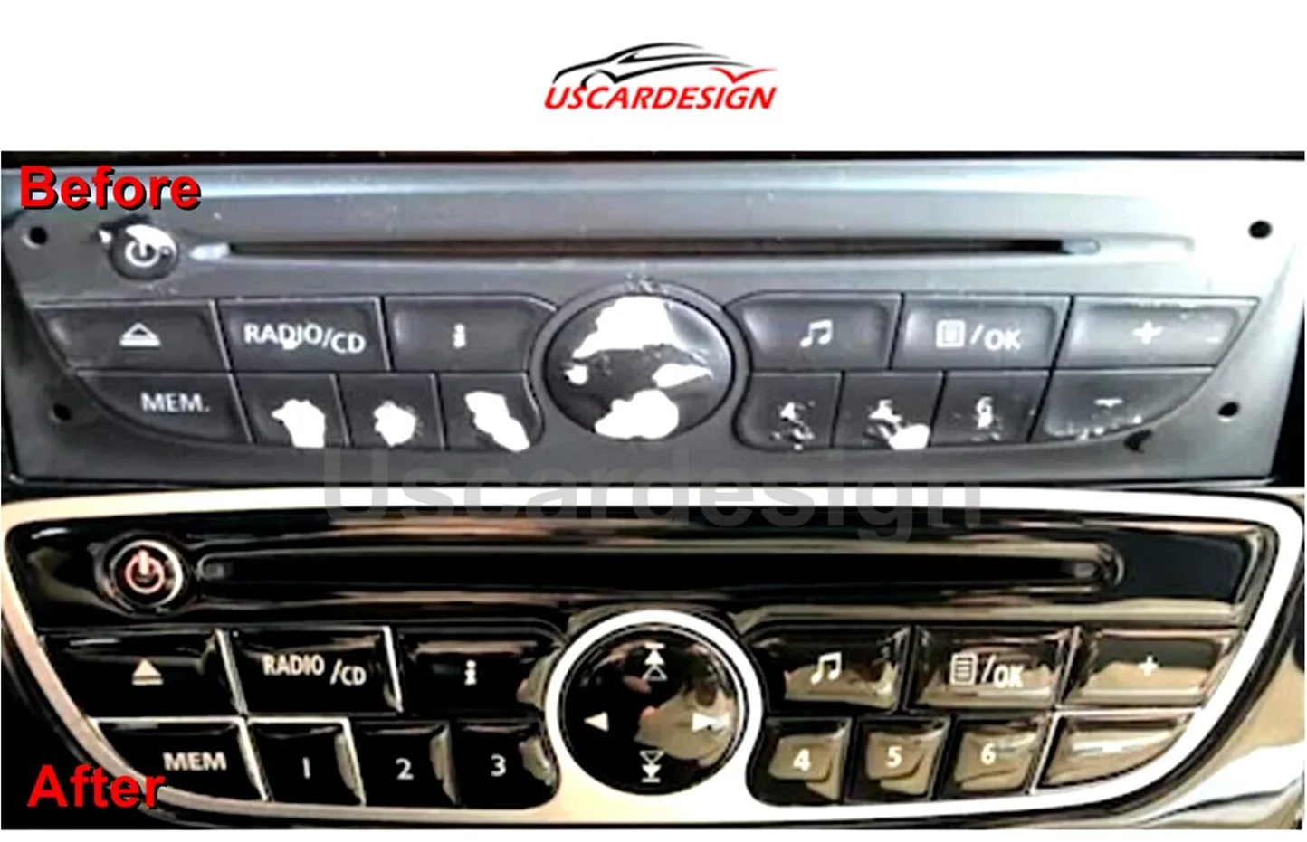 For Renault Megane 3, Fluence, Clio 3, Master, Laguna 3, Scenic Multimedia, Tape, Cd Player Buttons Replacement Set