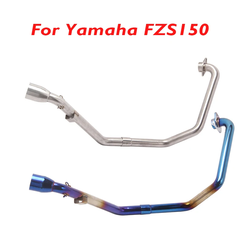 

Motorcycle Exhaust Pipe System Connector Link Tube Header Front Tube Stainless Steel Pipe for Yamaha FZS150 Slip on FZS150