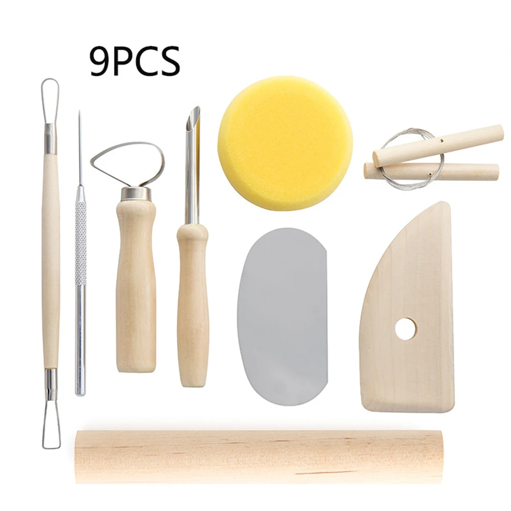 53pcs Clay Tools Sculpting Kit Smoothing Wax Carving Pottery Ceramic Polymer Shapers Modeling Carved Ceramic DIY Tool