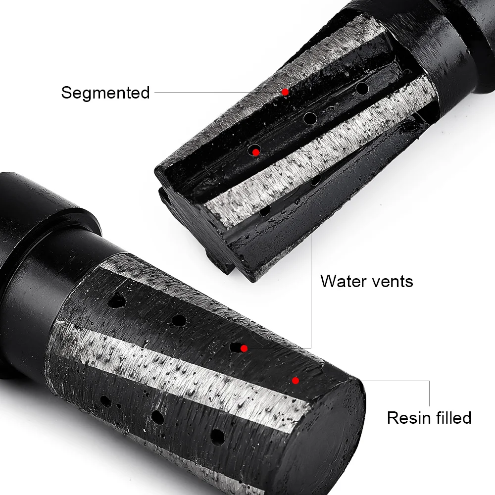 Zero Tolerance Diamond Drum Wheel for Stone Sink Hole Grinding,25mm M14/5/8-11 thread,For Granite Marble Countertop fabrication