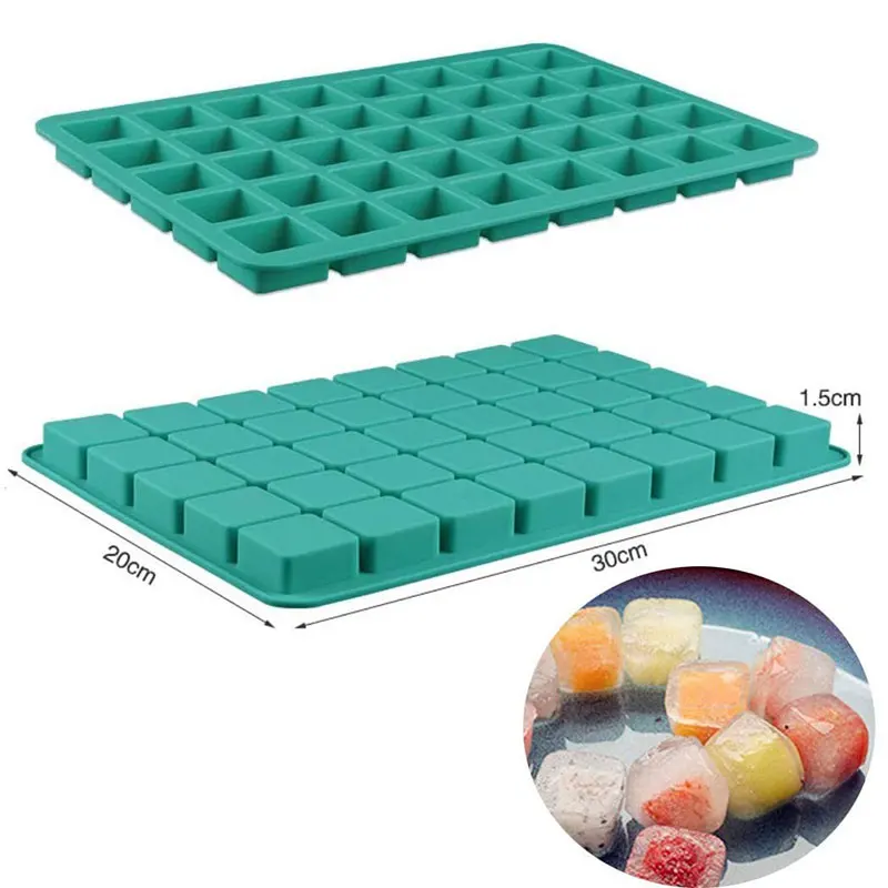 40 Cavity Square Silicone Molds Jelly Candy Chocolate Truffles Mold Ice Cube Tray Grid Fondant Mould Cake Decorating Tools