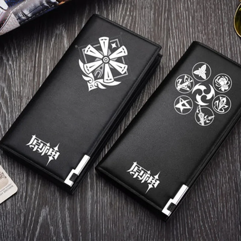 อะนิเมะ Genshin Impact PU หนังนักเรียนกระเป๋าเหรียญ Klee Keqing คอสเพลย์ Casual พับกระเป๋าสตางค์ผู้หญิงยาวสั้น Notecase ของขวัญ