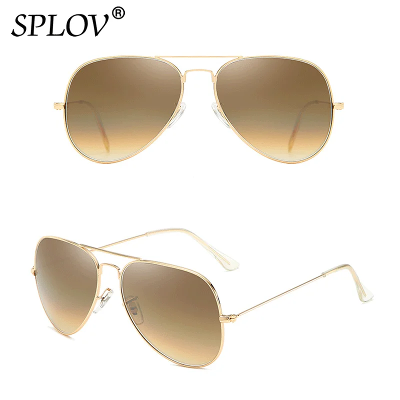 New Fashion Aviation Sunglasses Men Women Classic Pilot Glasses Lens Stainless Steel Frame Vintage Gradient Driving Eyewear UV40