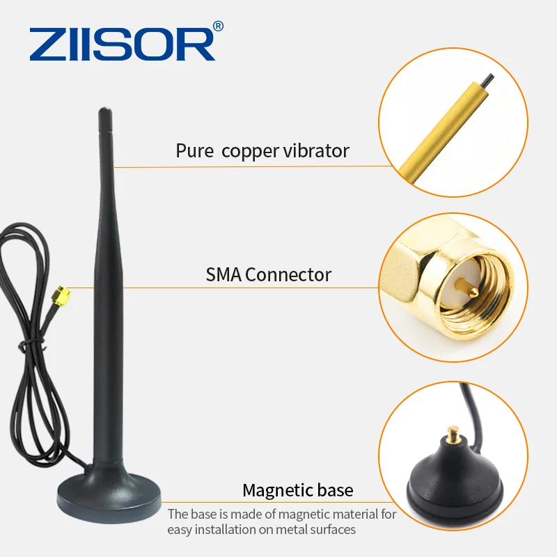 야외 통합 방수 안테나, 433 MHz LoRa, 433 MHz SMA 수, 나사 고정