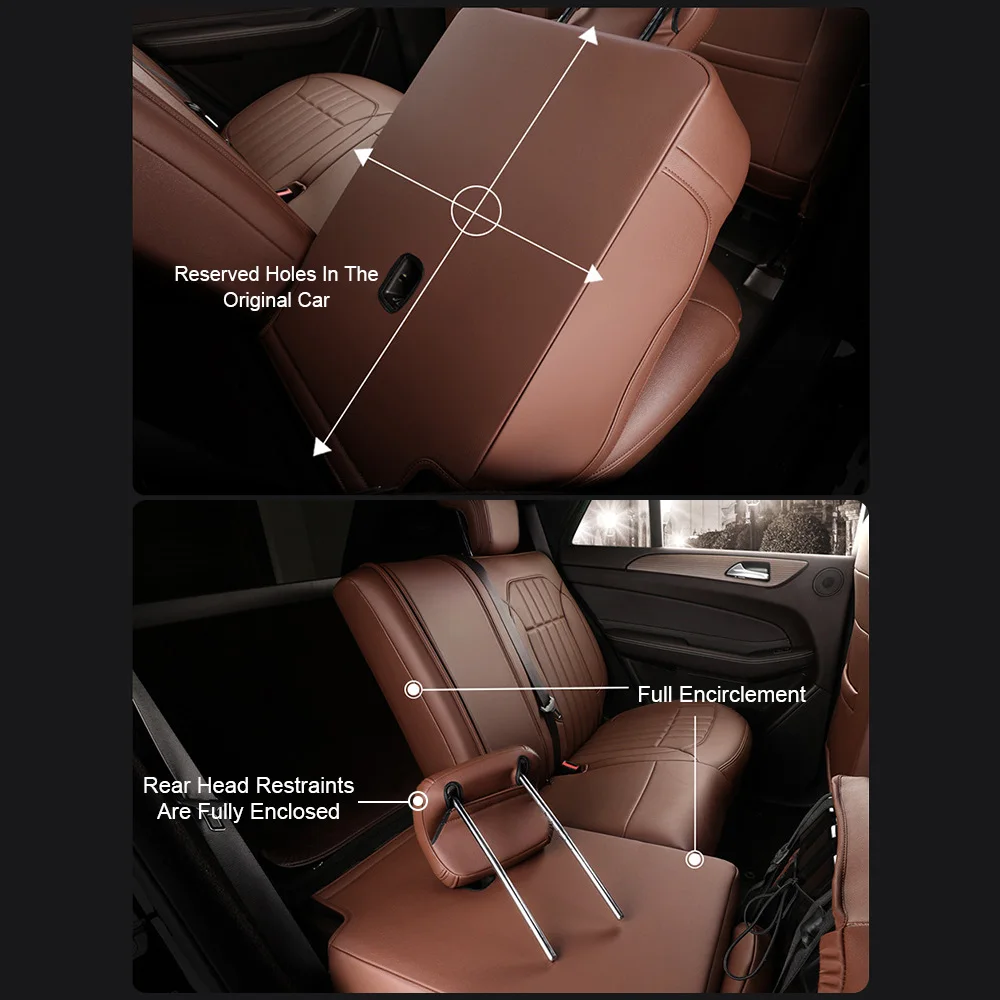 Für Tesla Model S 2015 2016 2017 2018 2019 2020 2021 2022 2023 Maßgefertigte PU-Leder Autositzbezüge Set Schutz Zubehör – Detail 11