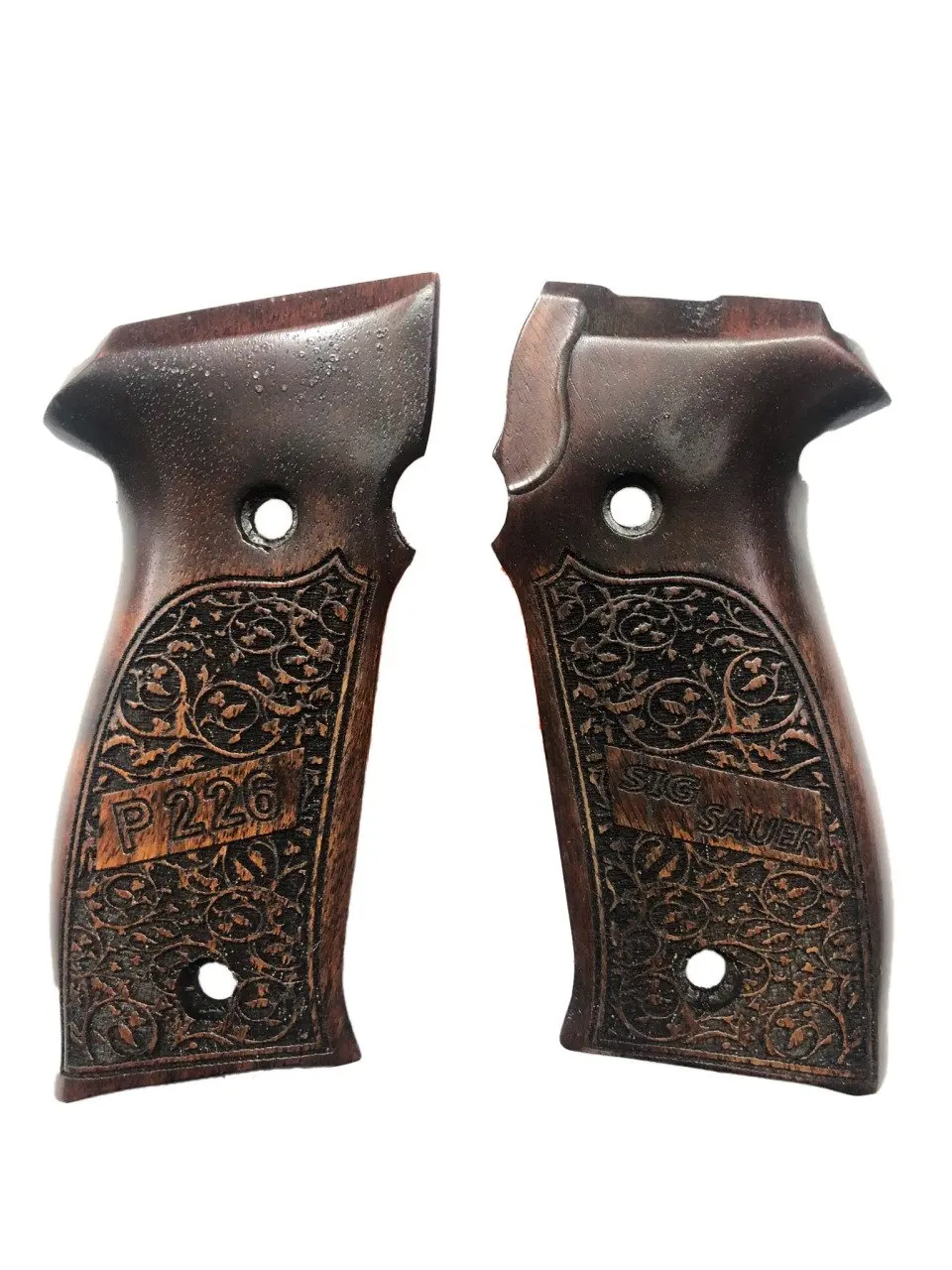 Sig Sauer P226 handle handmade walnut wood set.1