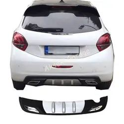 For Peugeot 208 Diffuser -universal spoiler stylish flap-auto styling modified Rear Bumper Attachment splitter car accessories