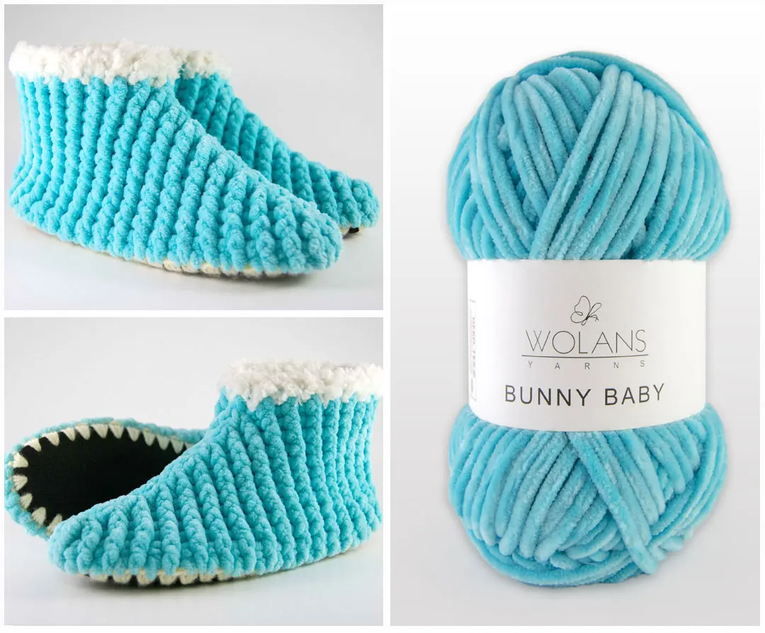 WOLANS BUNNY BABY Knitting Crochet Yarn 100g Super Soft Bulky Thick Plush Velvet Chunky Chenille Dolphin Wool Blanket Amigurumi