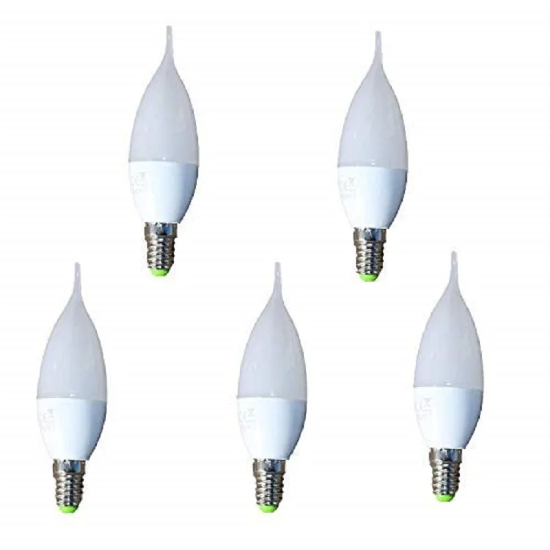 BOMBILLA LED TIPO LLAMA 6W 220-240V E14 4200K 5 (Pack)