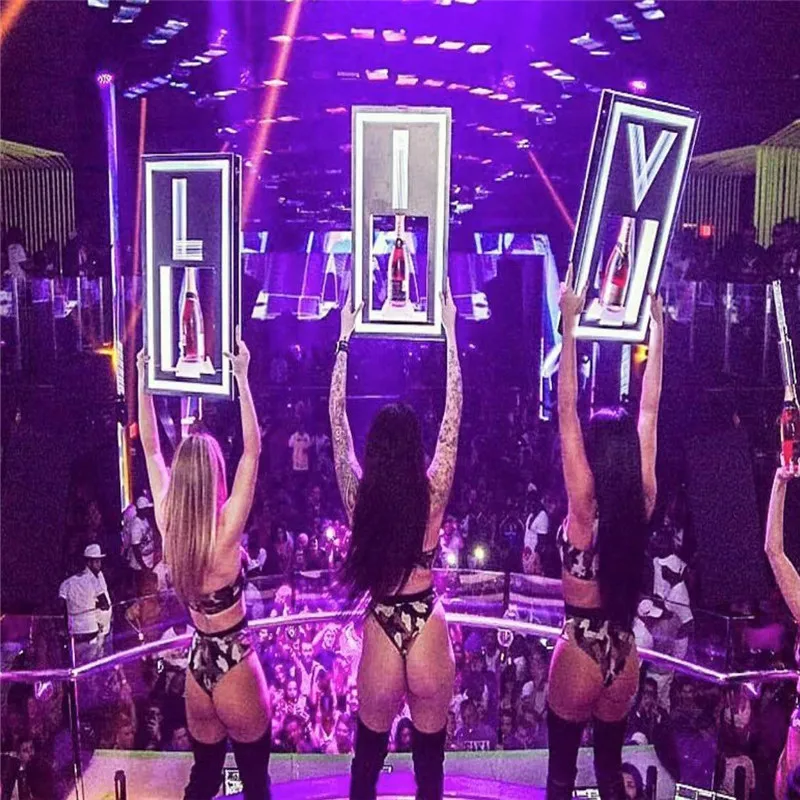 FREIES ANGEPASST LOGO CHAMP FLASCHE DISPLAY FÜR NACHTCLUB