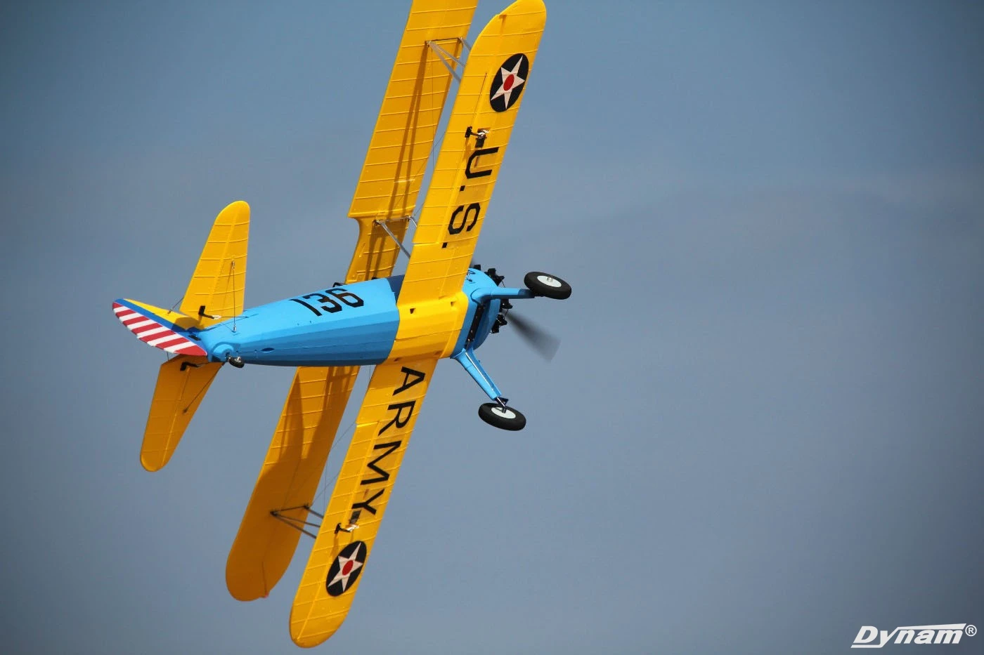 New Product!! Dynam Stearman DY8977 PT-17 1300mm 4s Biplane RC Airplane PNP