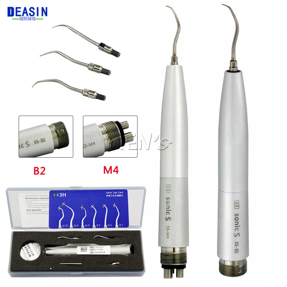 Dental High Quaility Ultrasonic Scaler B2/M4 Hole Handpiece SONIC S With 3 Tips Teeth Cleaning Whitening Pen