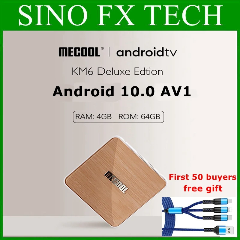 

New arrival Mecool K6 Wifi 6 Amlogic S905X4 Androidtv 10.0 Google Certified Support AV1 4GB64GB high-end Set Top Box Mecool KM6