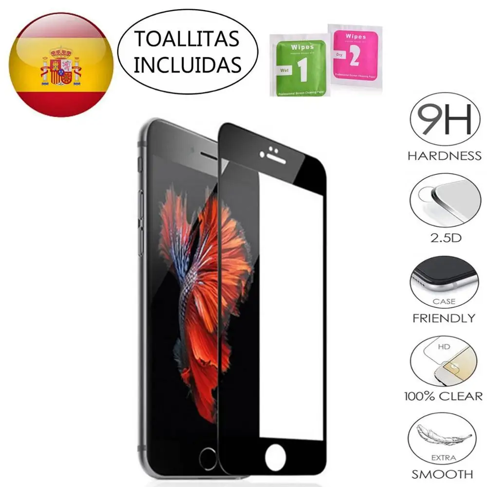 Tempered Glass Screen Protector For IPHONE 5 5s 5C SE 6 6S 7 8 11 X L X XS X XI 12 13 14 PRO 12 13 14 Mini 12 13 14 Pro Max Black