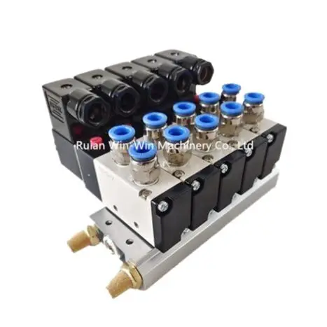 

4V210-08，DC24V，AC220V/110V Airtac 5 in 1 electromagnetic valve for bag making machine