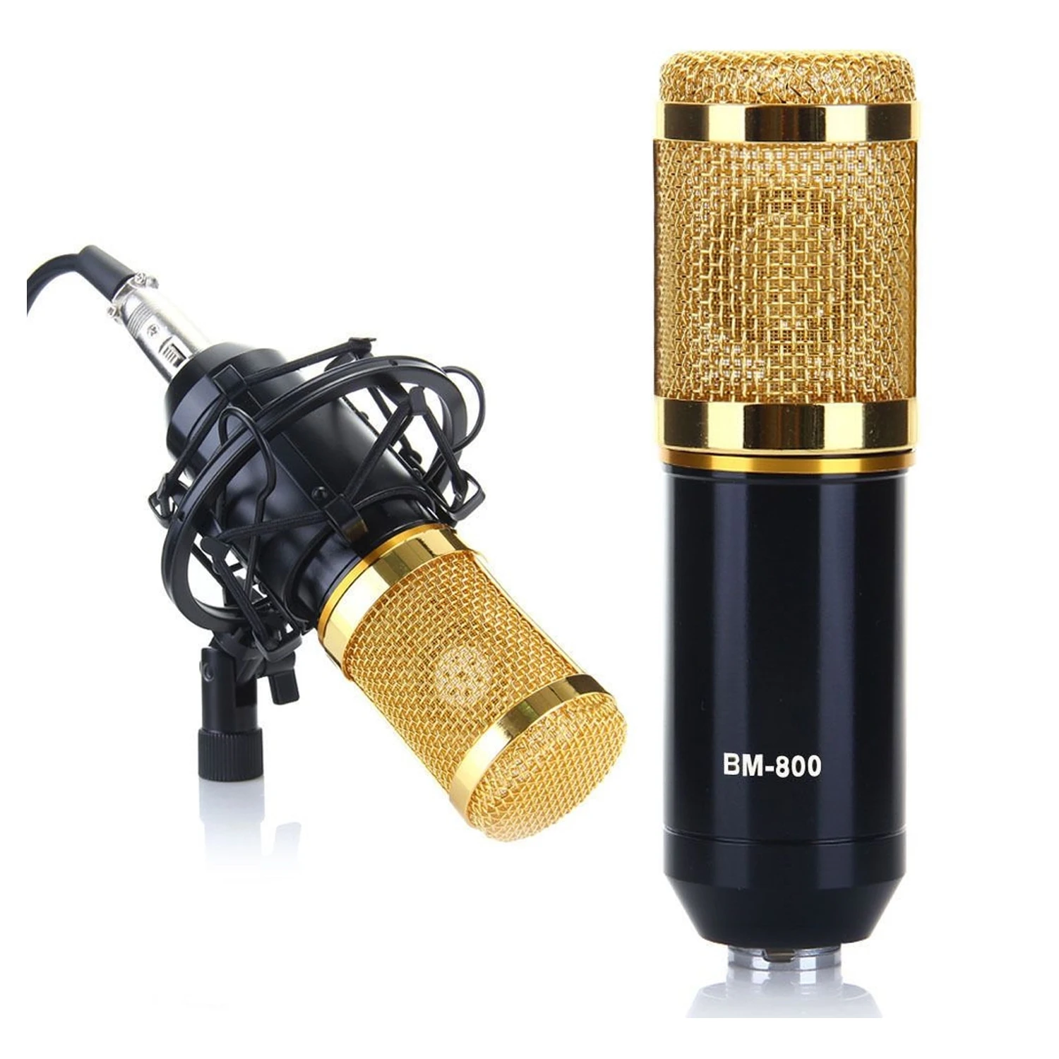 Professional Condenser Microphone Dynamic Sound Studio Recording Audio Cable 3.5mm Sponge Microphone