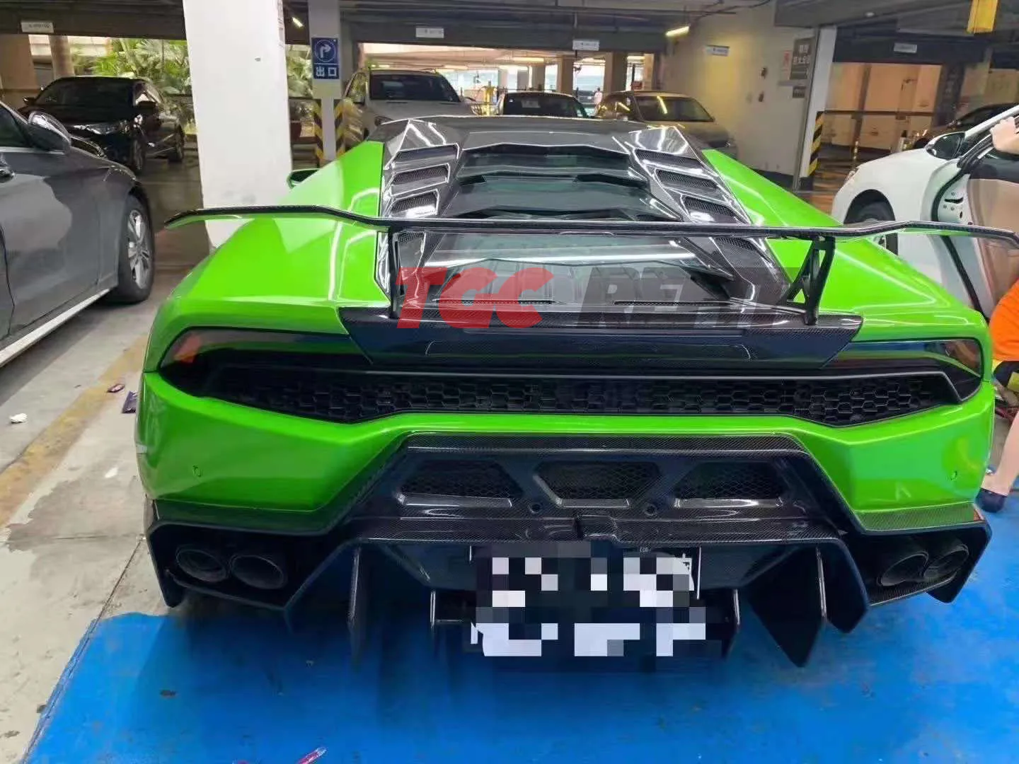 For Lamborghini Huracan Lp580 Lp610 Tuning Body Kit Auto Accessories Carbon Fiber Transparent Rear Bonnet Hood Bonnet