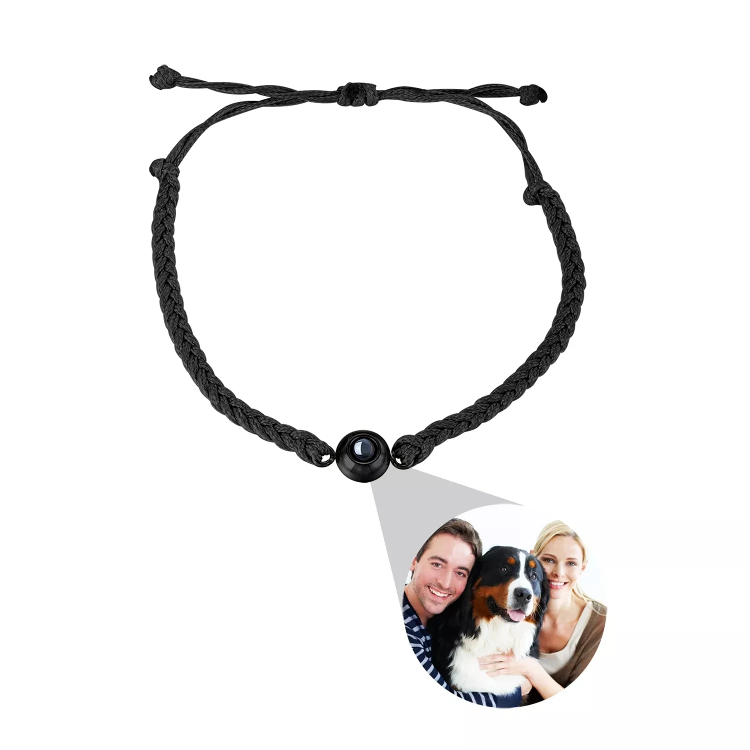 

Dascusto Custom Photo Projection Bracelet Circle Couple Jewelry Handmade Adjustable Projection Bracelet Valentine's Day Gifts