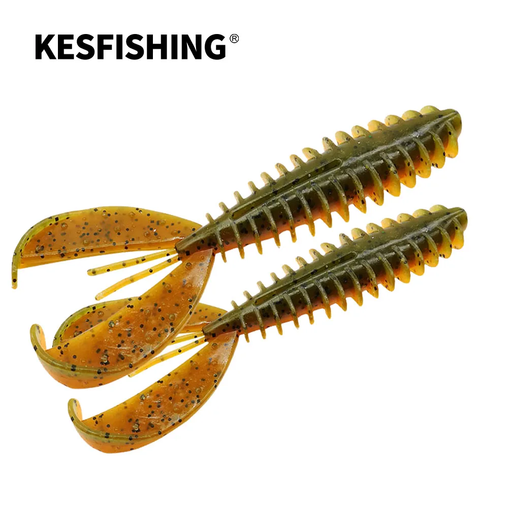 

KESFISHING Fishing Lures Chunk Craw 110mm 6pcs Bass Bait Crawfish Wobblers For Trolling Leurre souple Sea Fishing