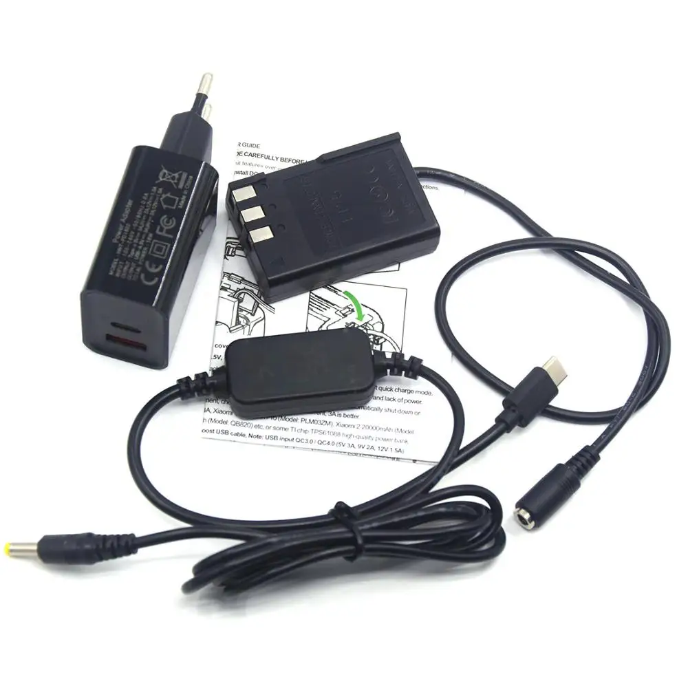 

Зарядное устройство PD EH5 EH-5A Кабель питания USB типа C EP-5 Соединитель постоянного тока EN-EL9 ENEL9 Фиктивная батарея для камеры Nikon D40 D40X D60 D3000 D5000