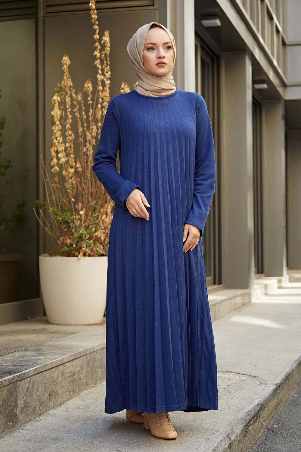 

Knitwear Dress Muslim Fashion Clothing For Women Abaya Dubai Several Color Muslim Hijab Dress Islamic European Clothes for woman