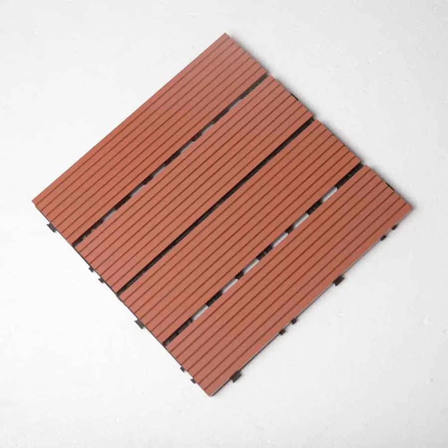 Wood Plastic Tiles WPC Waterproof Composite Decking Outdoor Wood Flooring 300mm x 300mm