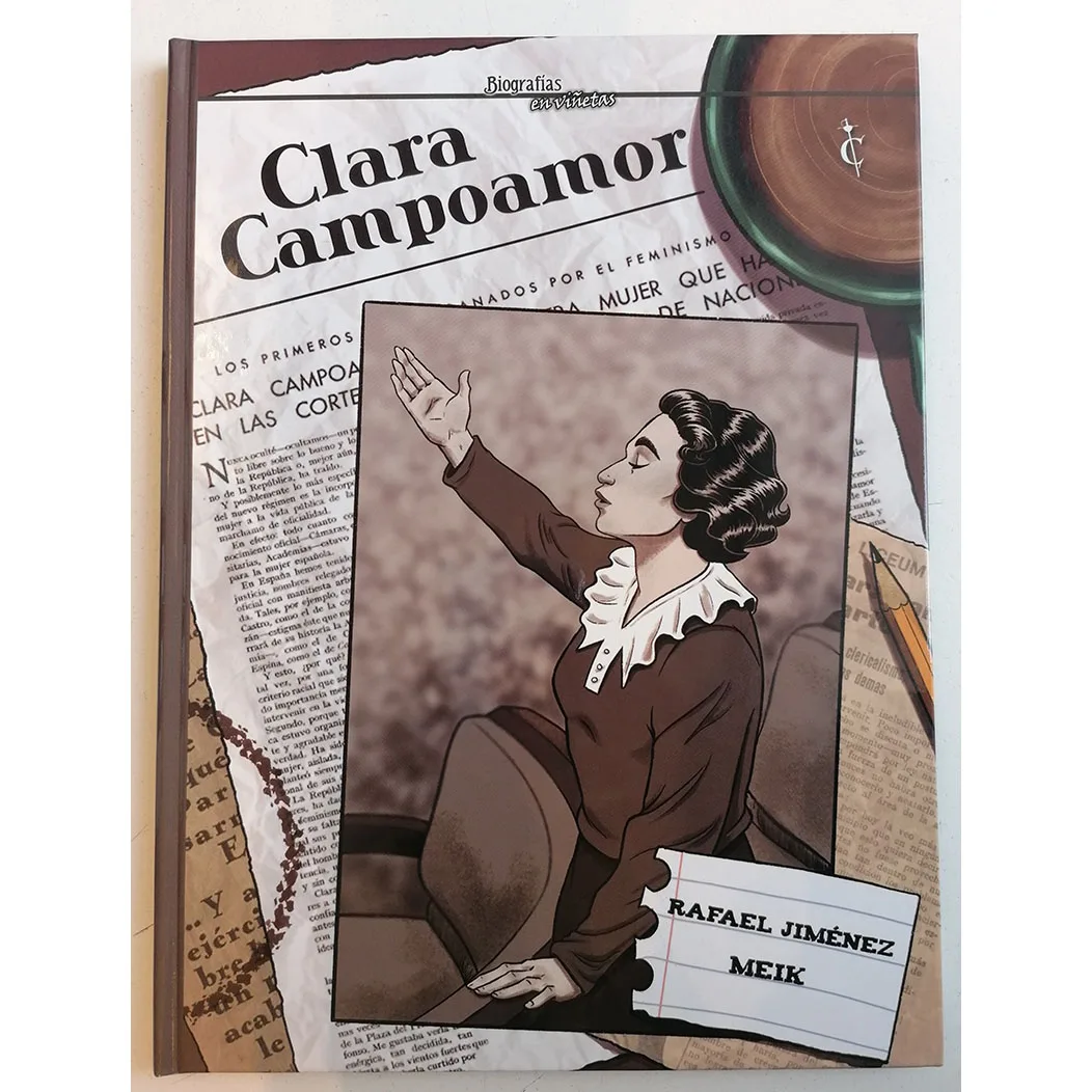 European, CLARA CAMPOAMOR, ED. CASCABORRA, year 2021, author RAFAEL JIMENEZ, COMIC BOOK in Spanish, TEBEO, HISTORICO, 8M