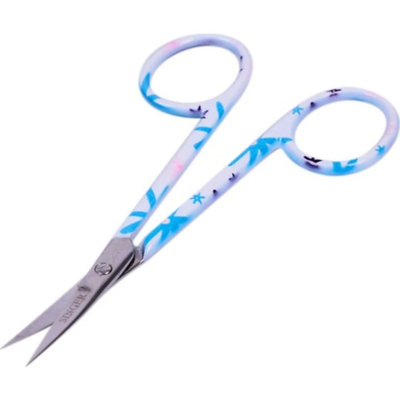 Singer Curled Type Color Nickel Embroidery Scissors 4 