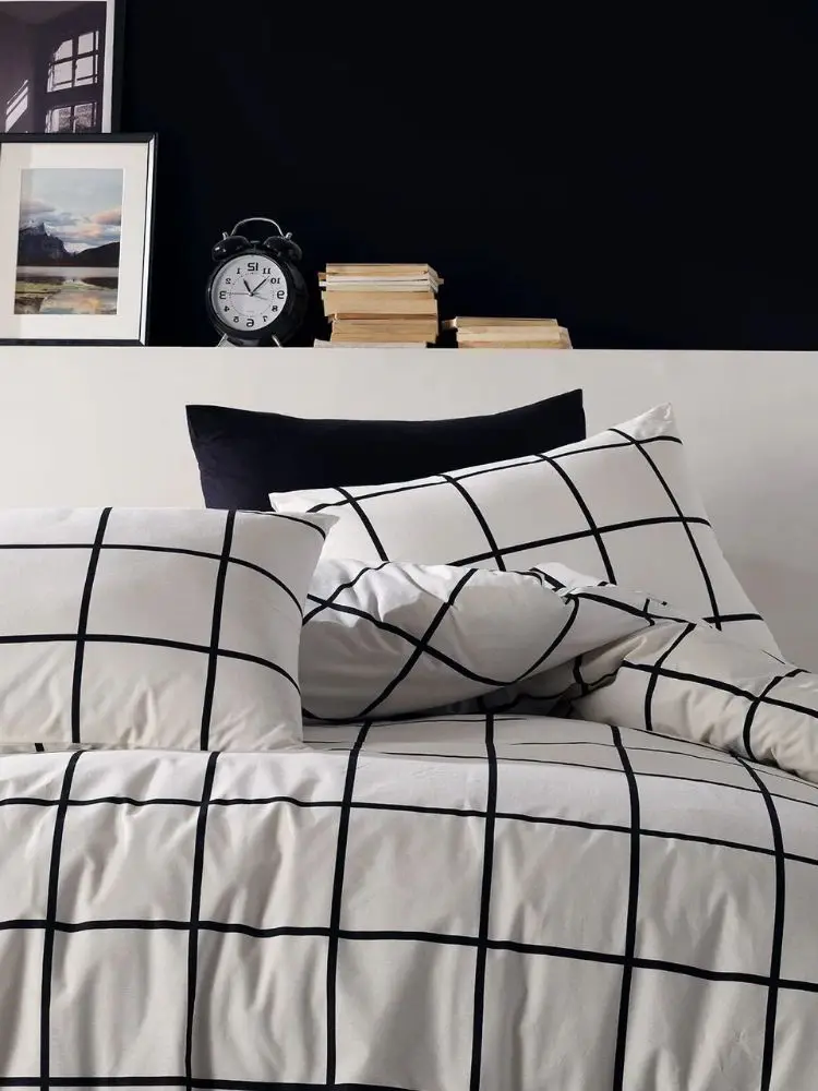 Cotton Bedding Set 3 Pieces Pack 160x240 Single Sheet Duvet Cover Pillowcase Linens Set Modern Design Duvet Cover Home Textile