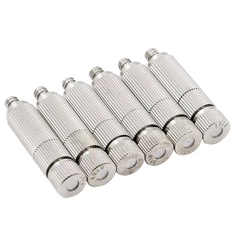 Citop 50pcs/set 0.1-1mm High Pressure Misting Spray Injector Atomization Head Mister Nozzle With Filter Net Sprinkler Fittings
