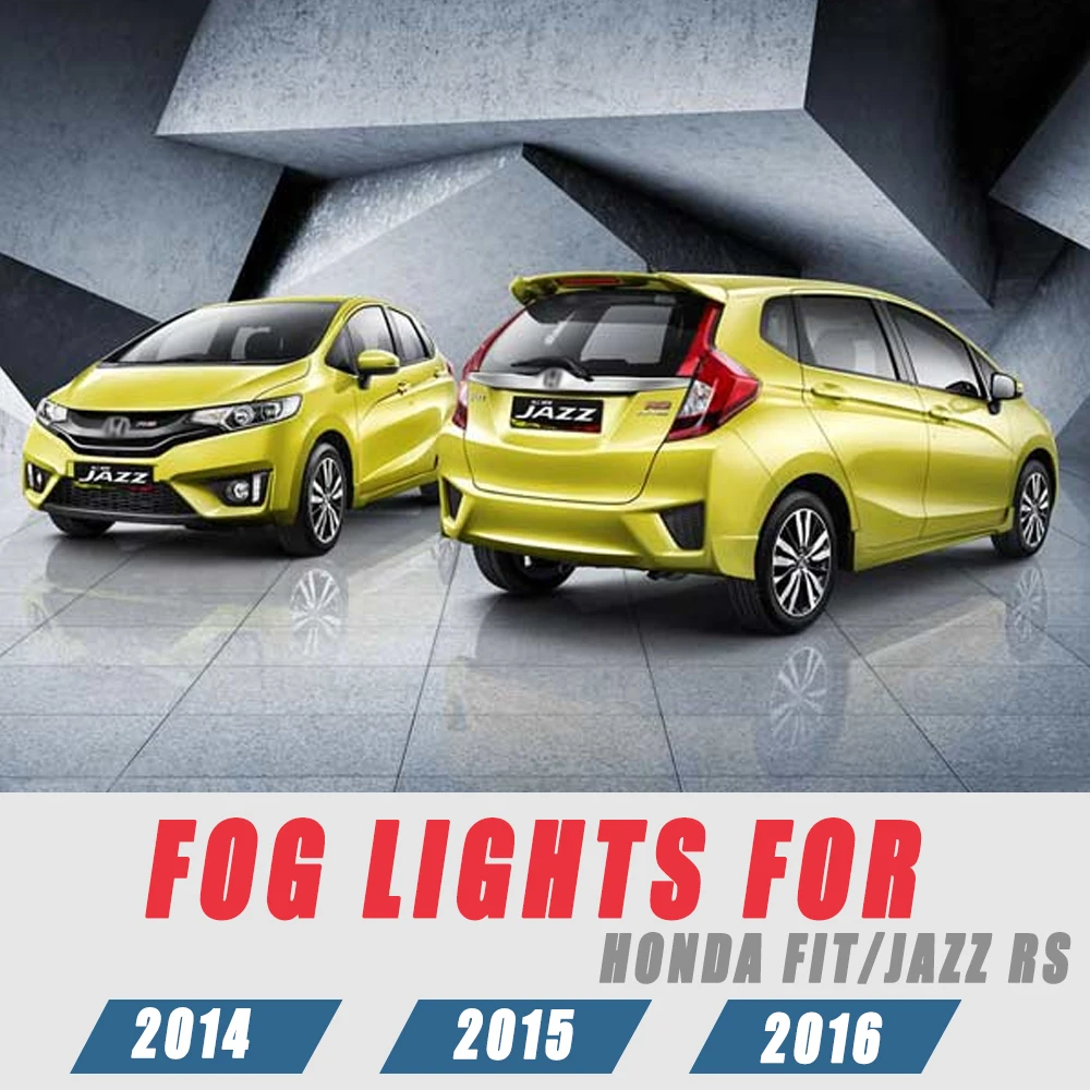 For Honda Fit Jazz RS 2014 2015 2016 Front Fog Lights Car Styling Spot Light Fog Lamps With Switch - 1 Pair